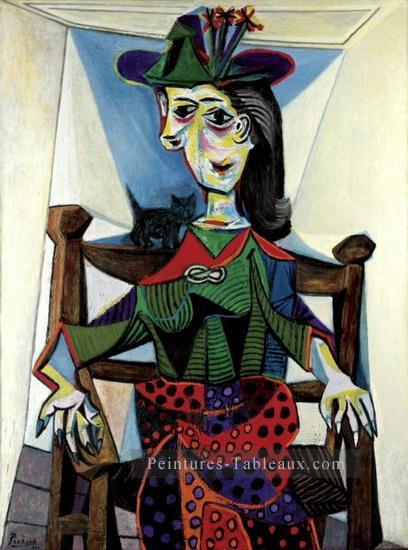 Dora Maar au chat 1941 cubisme Pablo Picasso Peintures à l'huile